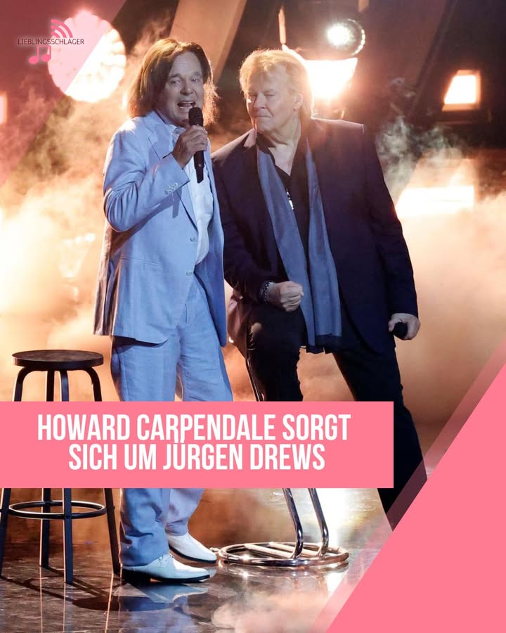Howard Carpendale sorgt sich um Jürgen Drews: „Es könnte unser letzter Auftritt gewesen sein“ Im Rahmen seines 60. Bühnenjubiläums ehrt