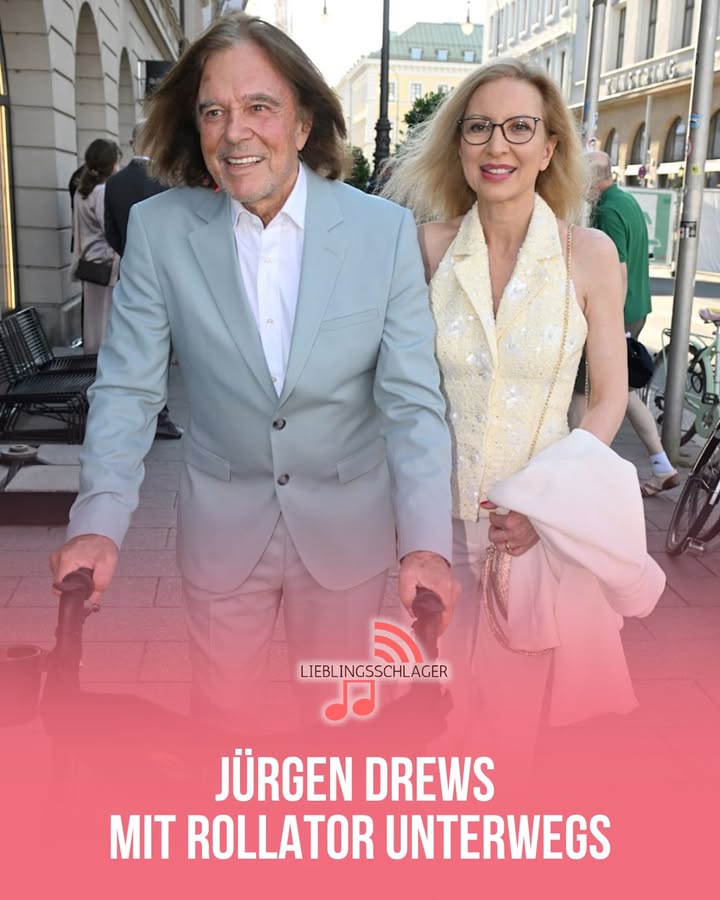 JÜRGEN DREWS MIT ROLLATOR UNTERWEGS
