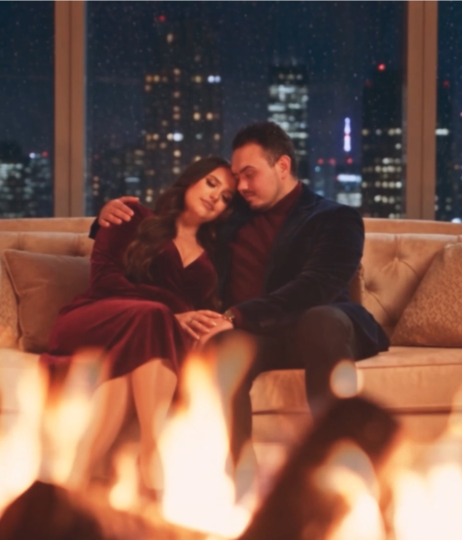 Szene aus dem Musikvideo zu „Weihnachten mit dir“.