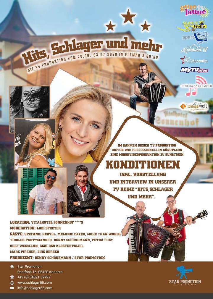 Für die TV Sendung "Hits Schlager und mehr" steht nun auch die neue Moderatorin fest. Ludi Spreyer wird durch das beliebte Format führen. Üb…