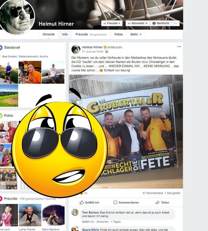 Enttäuschter Produzent macht sich Luft!