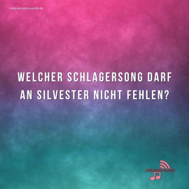 Welcher Schlagersong darf an Silvester nicht fehlen? Helft uns, die ultimative Silvester-Playlist zusammenzustellen! Teilt eure Lieblingsson…
