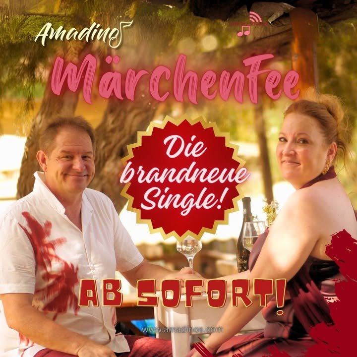 🎉 Große Neuigkeiten aus der Welt der Musik! 🎶 Die AmadinoS haben heute ihre brandneue Single "Märchenfee" veröffentlicht! 🧚♀️