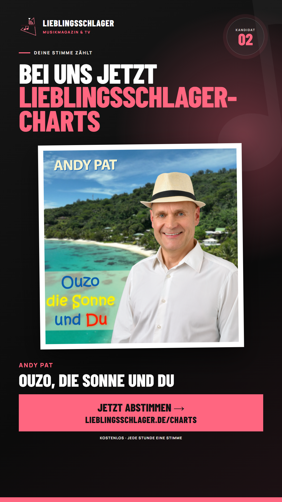Story-Grafik für Andy Pat – Ouzo, die Sonne und Du