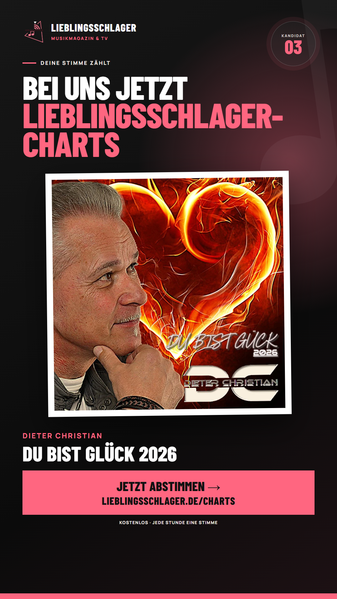 Story-Grafik für Dieter Christian – Du bist Glück 2026