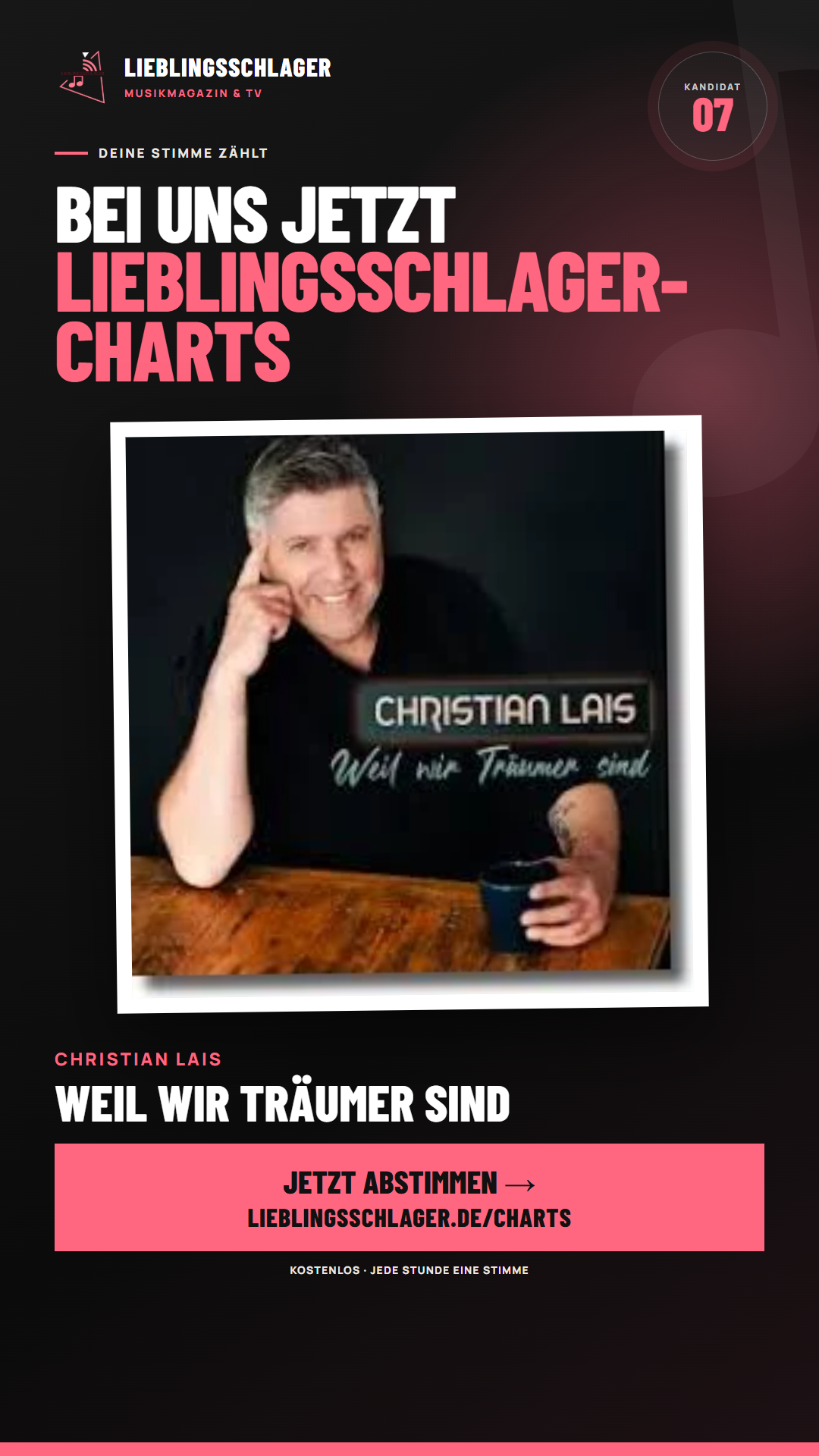 Story-Grafik für Christian Lais – Weil wir Träumer sind