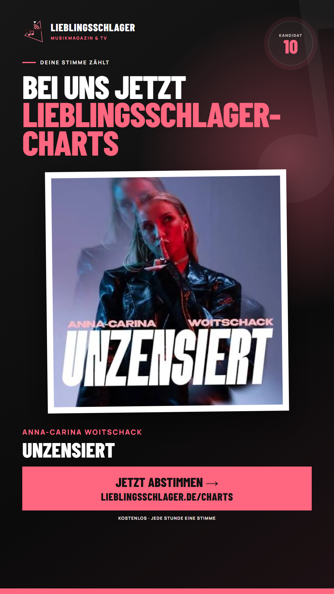Story-Grafik für Anna-Carina Woitschack – Unzensiert